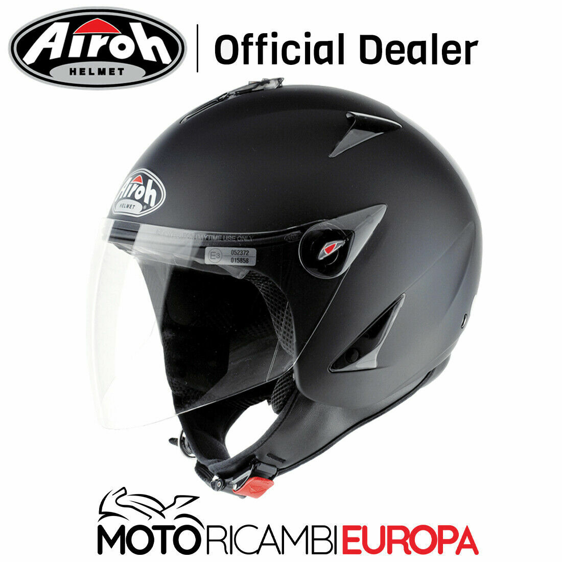 CASCO HELMET JET AIROH JT NERO OPACO TAGLIA M 57-58CM BLACK MATT