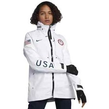 Nike Olympic Jacket Womens Xl Usa 2018 Gore Tex White Medal Stand Limited
