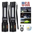 2 x 99000000 Lumens Super Bright LED Tactical Flashlight Rechargeable Work Light