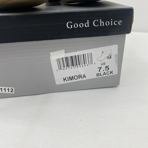 Good Choice Womens Kimora Faux Leather Bow Pumps Peep-Toe Heels Shoes 7.5 Black - 第 2/9 張圖片