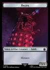 4x Treasure / Dalek double-sided Token - NM - Doctor Who MTG