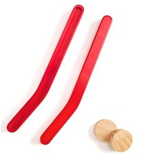 2 Sets Wooden Replacement Hockey Sticks and Pucks for Classic Wooden Tabletop