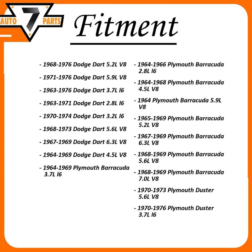 Amortiguadores traseros delanteros KYB OE para Dodge Dart 1963 1964 1965 1966 1967 1968 Foto 2 de 4