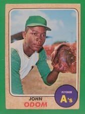 1968 Topps John Odom High #501 Oakland Athletics VG Light Wear, Creased