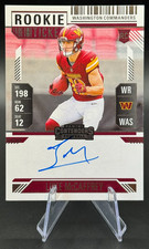 2024 Luke McCaffrey RC Auto #121 Contenders Rookie Ticket On Card Autograph. rookie card picture