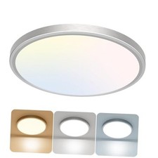12 inch Flush Mount LED Ceiling Light Fixture, 3000K 12in-1Pack Brushed Nickel