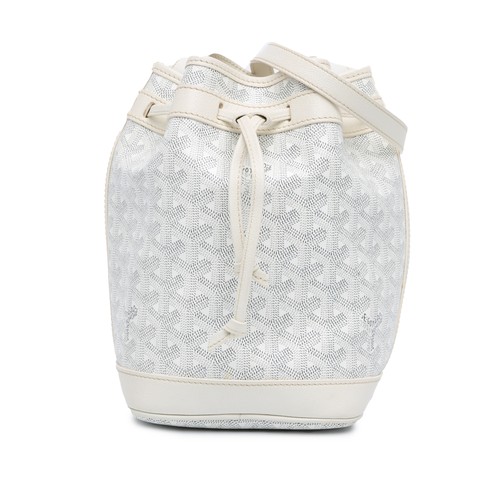 Goyard ine Petit Flot Pre-Loved Bucket Bag White