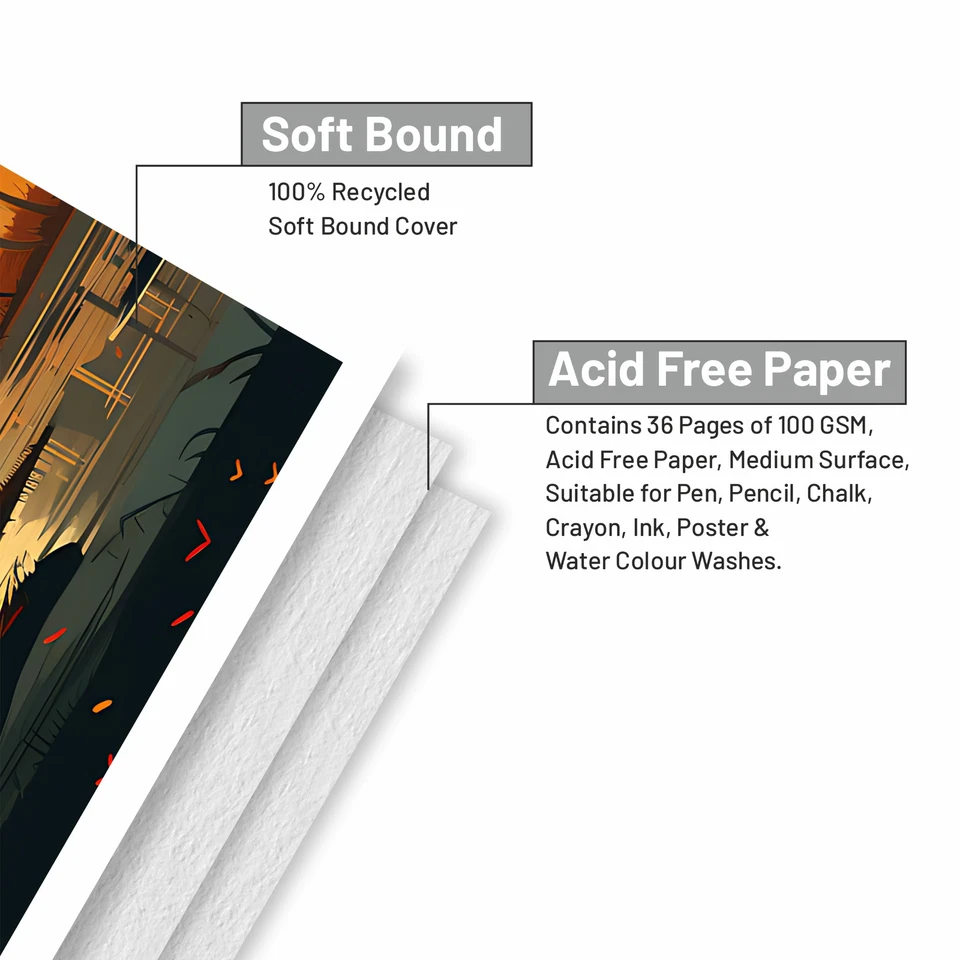 Almohadilla de dibujo para niños A4 36 páginas libro de artes y manualidades de papel para niños Foto 4 de 4