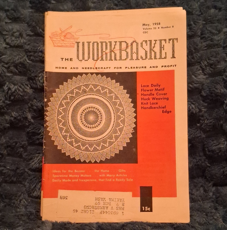The Workbasket Vol 23 1958 Illustrated Needlecraft Craft May/Jun/Aug