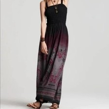 Free People Women s Maxi Dress Black/Purple/G...
