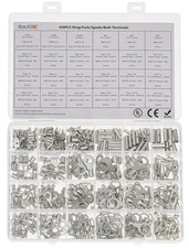 Electrical Wire Connectors, 410 PCS AWG 22-16 16-14 12-10 Gauge Non-Insulated Bu