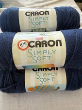 Caron Simply Soft Yarn , Lot of 5 Skeins, Dark Country Blue 4