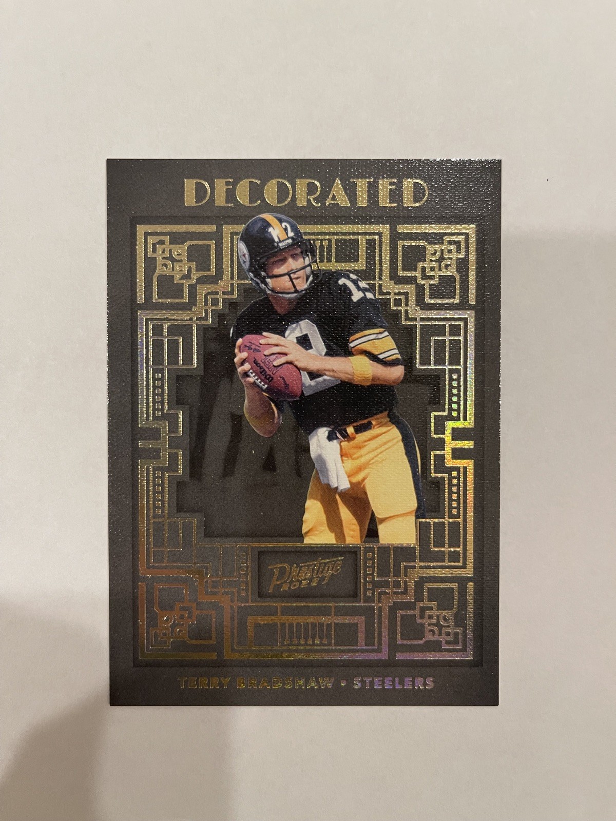 2022 Prestige Decorated Terry Bradshaw SSP case hit! #DE-17