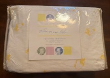 Two 100 Cotton Flannel Fitted Crib Sheets yellow Polka Dots Sheep New