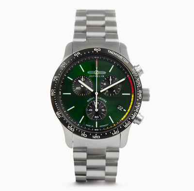 Zeppelin Night Cruise Green Dial Swiss Movement Chronograph Men's Watch 7288M-4