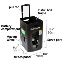 Macchina per palline da tennis intelligente lancia palline portatile aiuti allenamento palline da tennis 2-10s