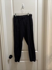 Women's ATHLETA Farallon Jogger Pants Sz 4 Black Elastic Waist Pockets Lifestyle