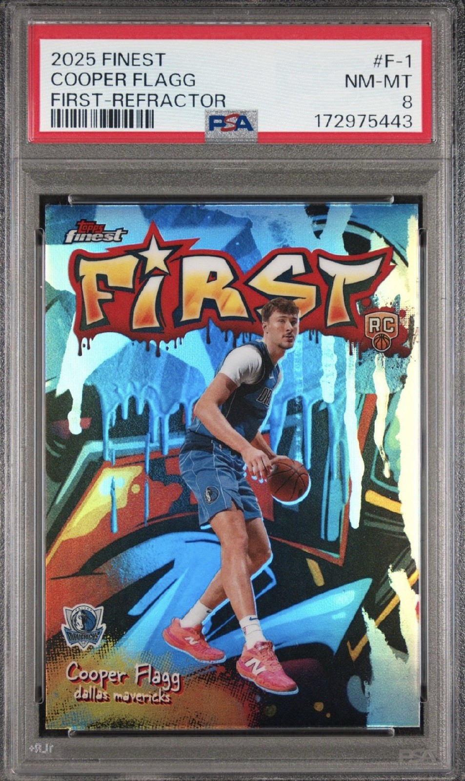 2025-26 Topps Finest - First Cooper Flagg #F-1 Refractor (RC) PSA 8