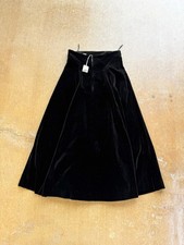 True VTG 50s Montgomery Ward A-Line Velvet Black Skirt Sz 10 BRAND NEW 