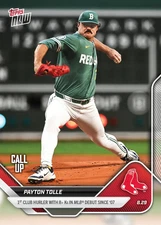 2025 Topps Now Card 626 Peyton Tolle 8K's in MLB Debut (CU) -25 Cents Shipping!