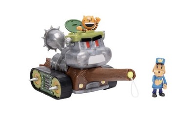 JAKKS DOG MAN SQUIRREL TANK SHOOTER PLAYSET WITH PETEY AND DOGMAN FIGURES, BN