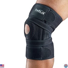 Knee Brace for Meniscus Tear  Arthritis, Adjustable Wraparound Support, Medium