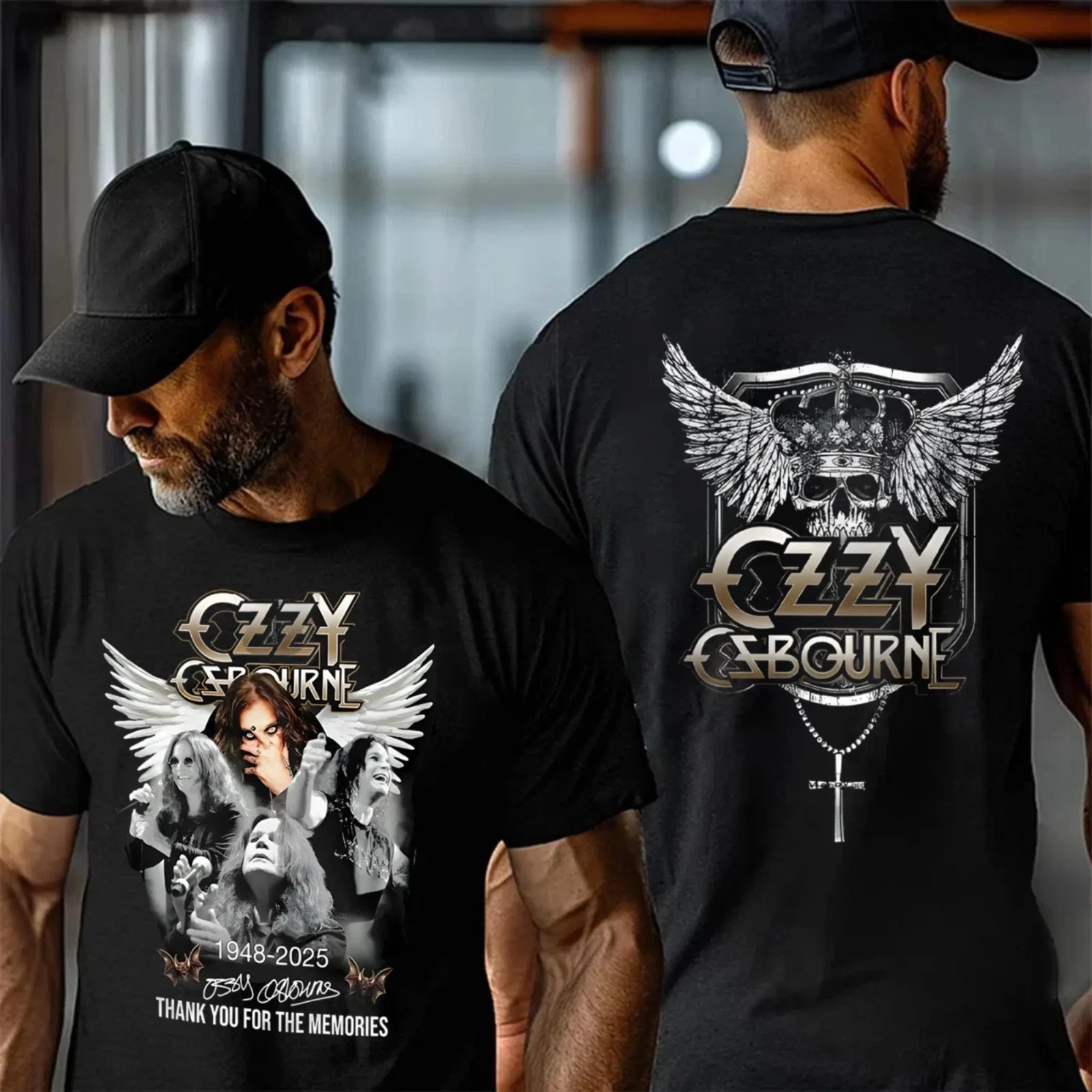 Camiseta tributo a Ozzy Osbourne 1948-2025 Thank You Memories Rock Legend