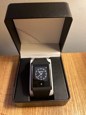 Phosphor Touchscreen Digital Watch Stainless Case Silicone Band Excellent