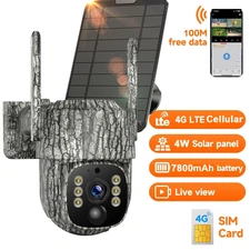 Campark Trail Camera 4G LTE 2.5K Live View Hunting Cam 7800mAh 4W Solar Panel