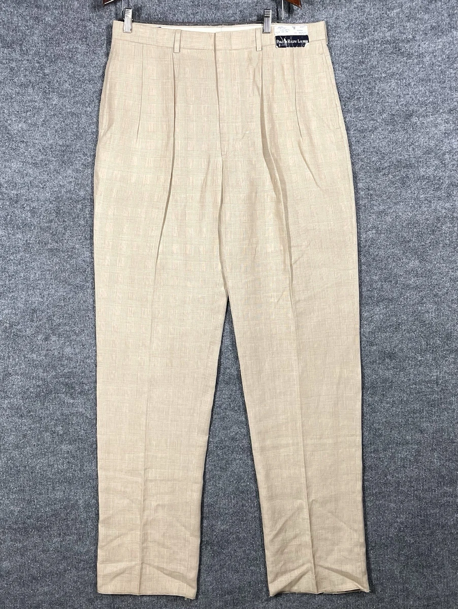極太90s Polo by RalphLauren linen slacks Polo Ralph Lauren Linen Crease-Front Pants | Saks Fifth Avenue