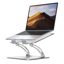 Nulaxy Ergonomic Adjustable Laptop Stand for Desk, Dual Foldable Computer Riser
