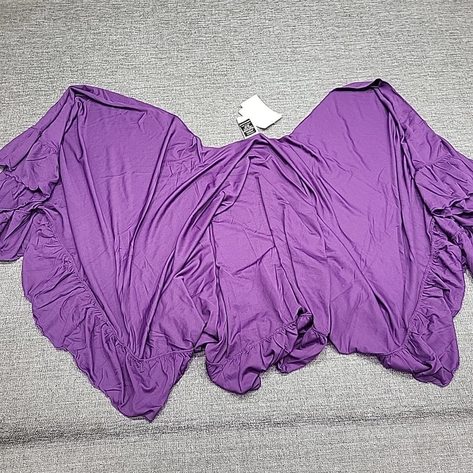 Cardigã Antthony original elegante aberto frontal tamanho único serve para a maioria dos roxos - Imagem 2 de 4