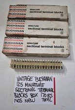 Vintage Buchanan 125 Miniature Sectional Terminal Blocks Lot of 170 Pcs NOS New