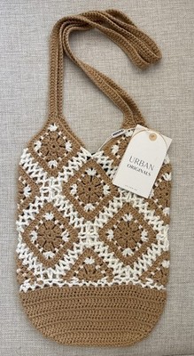NWT  Urban Originals Vegan Crocheted Handbag Shoulder Beach Boho Travel