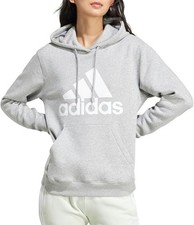Adidas Women's Size Small Essentials Big Logo Regular Fleece Hoodie Grey JH3707