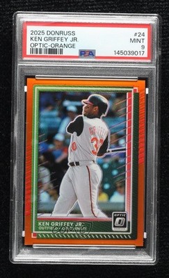 2025 Panini Donruss Optic Orange Prizm 60/199 Ken Griffey Jr PSA 9 MINT HOF 8d2