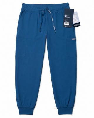Med Couture Insight Scrub Jogger Pants Blue L Polyester Solid Style 2711