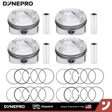 Set of 4 STD Piston & Ring For 2014-20 Hyundai Elantra Kia Soul Forte 1.6T Turbo