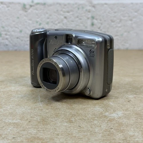 Canon Powershot A720 IS Silver Digital Camera 8.0MP & SD Card Working FREE P&P