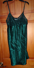 Women's Vintage Victoria's Secret Babydoll Lingerie Emerald Green lattice top M