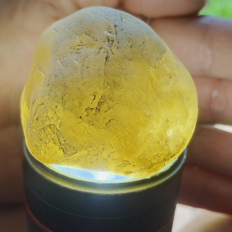 Natural Polished Rounded Translucent White Stone Pebble Specimen
