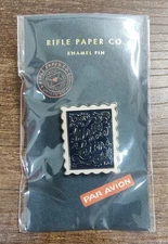 WRITE MORE LETTERS 10 CENTS Postage Stamp Shape ENAMEL PIN by RIFLE PAPER CO.