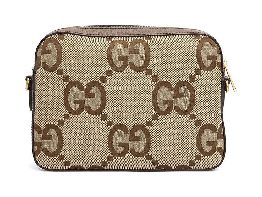 Gucci Jumbo Double G Big Old Flower Logo Crossbody Bag Unisex 10x2