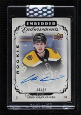 2018-19 Clear Cut Embedded Endorsements Rookies 68/99 Urho Vaakanainen Auto 7o1