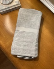 Pottery Barn Belgian Flax Linen Crib Skirt Gray NWT OPEN BOX