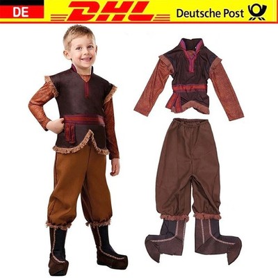 Eiskönigin Frozen Kristoff Kostüm Mädchen Jungen Fasching Outfit Kinder Karneval