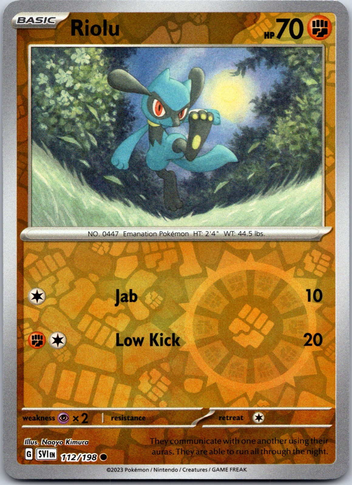 Riolu 112/198 - Scarlet & Violet Base Set Reverse Holo