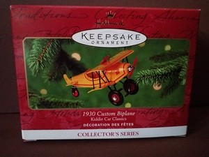 Hallmark Keepsake 1930 Custoom BiPlane NIB 8th in Kiddy Car Classics Series.