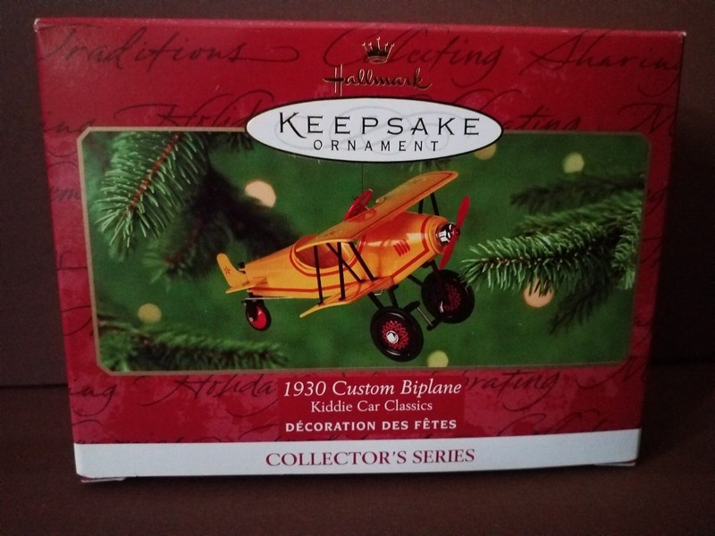 Hallmark Keepsake 1930 Custoom BiPlane NIB 8th in Kiddy Car Classics Series.