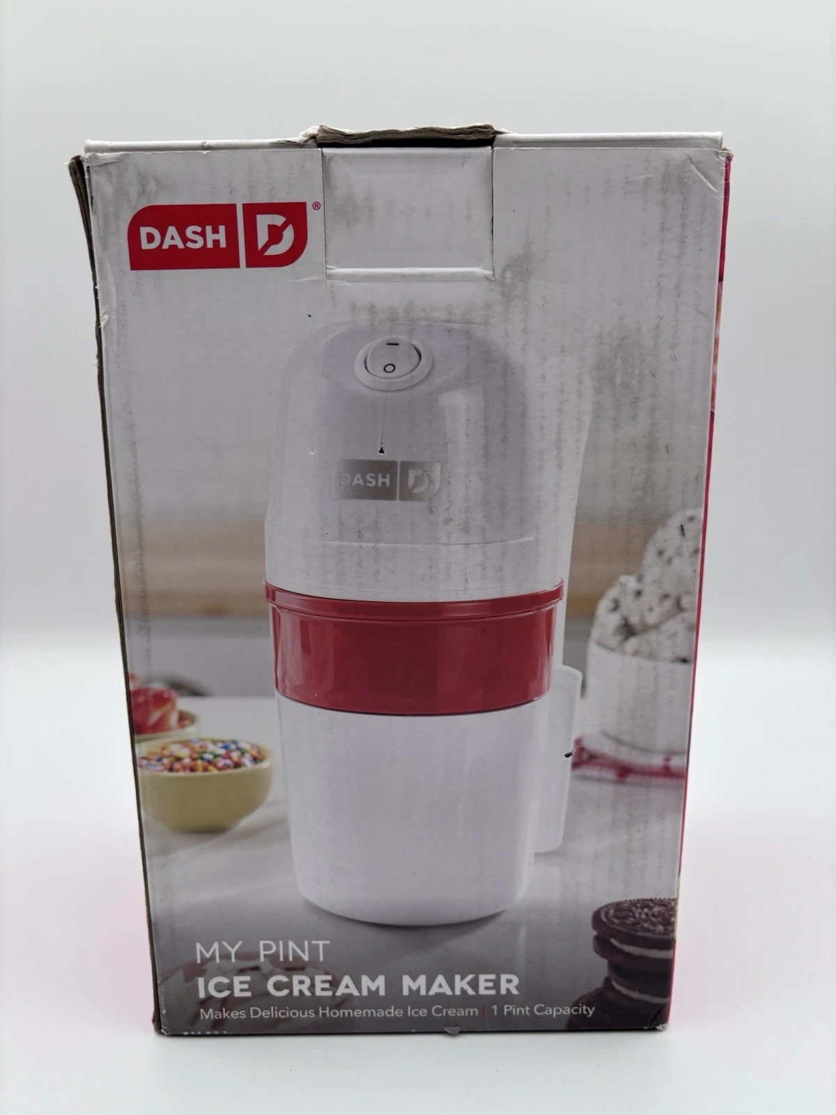 DASH My Pint Electric Ice Cream Maker 1 Pint White Red Easy Clean Portable
Opens in a new window or